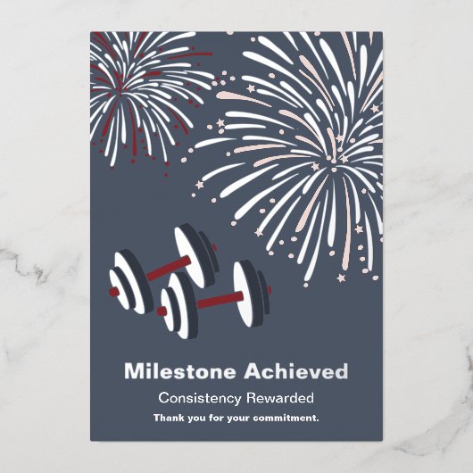 Mijlpaal Bedankt voor uw inzet Folie Kaart (Voorkant)