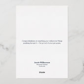 Mijlpaal Bedankt voor uw inzet Folie Kaart (Achterkant)