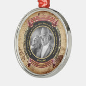 Mijlpaal Birthday Gold Foto Map 50th Metalen Ornament (Links)