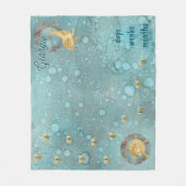 Mijlpaal Dolfijn Baby Fleece Deken (Voorkant)