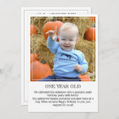 Mijlpaal Keepomwille Kaart: Een jaar oud Aankondiging (Voorkant / Achterkant)