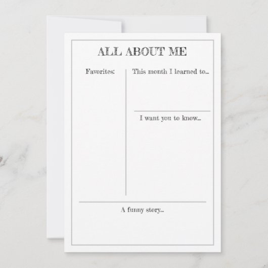 Mijlpaal Keepomwille Kaart: Elf maanden oude aanko Aankondiging (Achterkant)