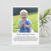 Mijlpaal Keepomwille Kaart: Negen maanden oud Aankondiging (Staand voorkant)