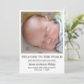 Mijlpaal Keepomwille Kaart: Newborn Welcome Aankondiging (Staand voorkant)