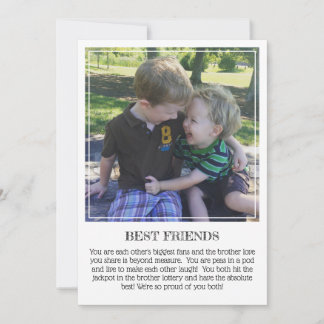 Mijlpaal Keepomwille Kaart: Siblings Best Friends Aankondiging