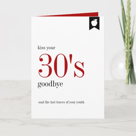 Mijlpaal Verjaardag 30e Verjaardagskaart Kaart (Voorkant)