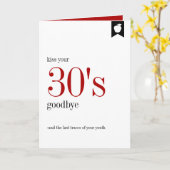 Mijlpaal Verjaardag 30e Verjaardagskaart Kaart (Gele Bloem)