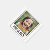 mijlpaal Verjaardag Foto Keepsake Servet (Hoek)