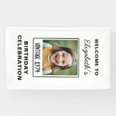  mijlpaal Verjaardag Foto Keepsake Spandoek (Horizontaal)