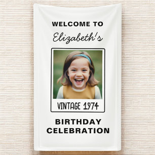 mijlpaal Verjaardag Foto Keepsake Spandoek