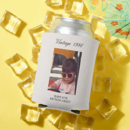 Mijlpaal Verjaardagsfeest Favor Verouderde 2 Foto Blikjeskoeler