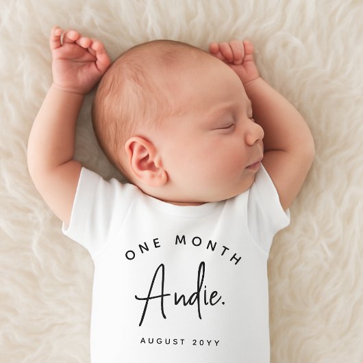 Mijlpaal Viering Maand Naam Jaar Romper