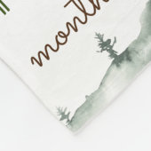 Mijlpaal waterverf bos fleece deken (Hoek)