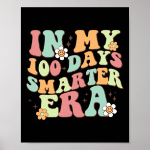 Mijn 100 dagen slimmer era retro glimlach 100e dag poster