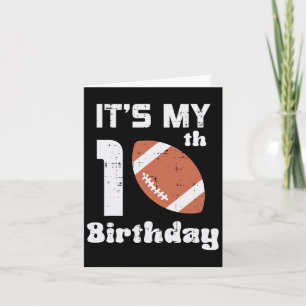 Mijn 10e verjaardag Amerikaans Football 10 jaar ou Kaart