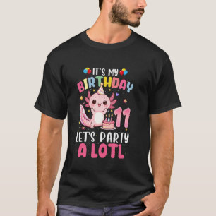 Mijn 11e verjaardag Axolotl Feestje 11 Jaar Oud Ca T-shirt