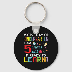 Mijn 1e dag van de kleuterschool Ik ben 5 jaar oud Sleutelhanger