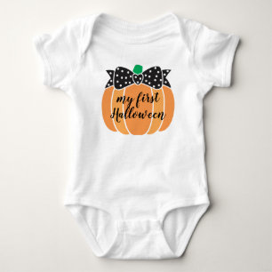 Mijn 1e Halloween Eerste Kleine Pompoen Stippen Bo Romper