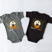 Mijn 1e Halloween Outfit Pompoen en Zwarte Kat Sch Romper