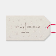 Mijn 1e kerst baby naam | Boom cadeautag