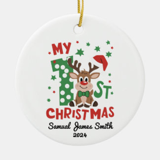 Mijn 1e Kerstrendier - Custom Keramisch Ornament