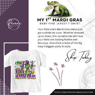 Mijn 1e Mardi Gras Baby Fijne Jersey T-Shirt