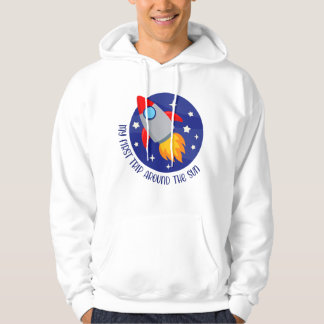 Mijn 1e reis rond de zon raket 1e verjaardag Gif Hoodie
