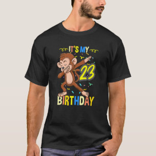 Mijn 23e verjaardag Dabbing Monkey Animal T-shirt