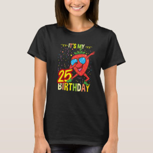 Mijn 25e verjaardag Dabbing Strawberry T-shirt