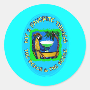 MIJN 2 FAVORIETE DINGEN RONDE STICKER