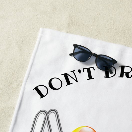 MIJN 2-weekse uitverkoop Drink en dive Beach Towel Strandlaken (In situ)