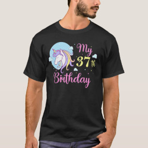 Mijn 37e verjaardag Leuke Eenhoorn T-shirt