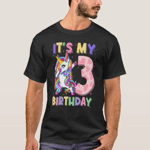 Mijn 3-jarige unicorn-kleding voor Toddler Girl T-shirt