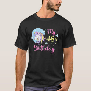 Mijn 48ste verjaardag Leuke Eenhoorn T-shirt