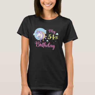 Mijn 54ste verjaardag Leuke Eenhoorn T-shirt