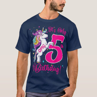 Mijn 5-jarige Unicorn-kleding voor Toddler Girl T-shirt