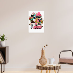 Mijn 70ste verjaardag als een baas poster