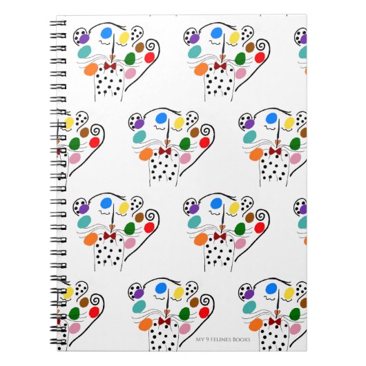 Mijn 9 Felines Spiral Fancy Broek (Spiral Notitieb Notitieboek (Voorkant)