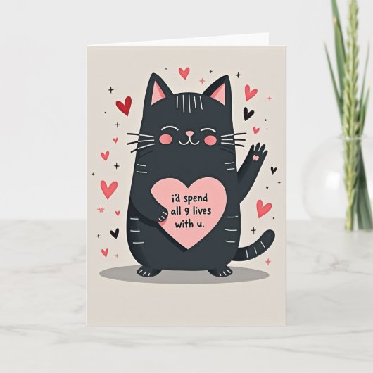 Mijn 9 Levens Met Jou Kat Kaart (Voorkant)