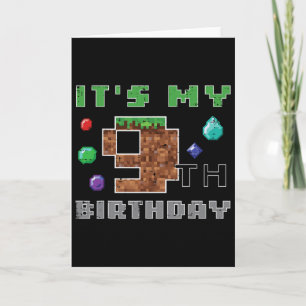 Mijn 9e verjaardag Pixel 9 Gamer Video Gaming Jong Kaart