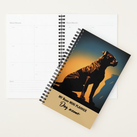 Mijn aangepaste hondennaam Boxer Portret Planner (Display)