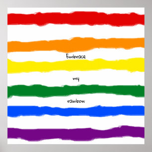 Mijn aangepaste tekst voor regenboog omarmen poster