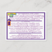 mijn aangepaste zazzle-visitekaartjes visitekaartje (Achterkant)