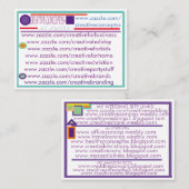 mijn aangepaste zazzle-visitekaartjes visitekaartje (Voorkant / Achterkant)