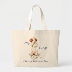 Mijn aanwijsstuk gaat over Mijn leerplan Grote Can Tote Bag