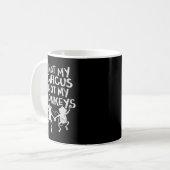 Mijn aap niet mijn Circus Funny Monkey-citaten Koffiemok (Voorkant links)