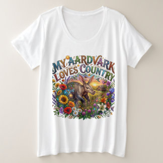 Mijn aardvark houdt van country t-shirt