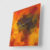 "Mijn Abstracte zonnebloem" wandklok Vierkante Klok (Hoek)