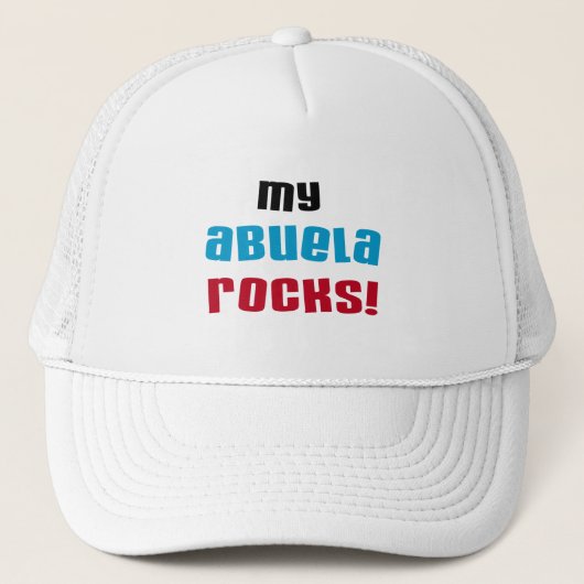 Mijn Abuela Rocks T-shirts en geschenken Trucker Pet (Voorkant)