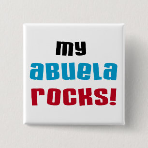 Mijn Abuela Rocks T-shirts en geschenken Vierkante Button 5,1 Cm